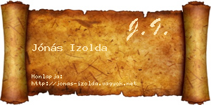 Jónás Izolda névjegykártya